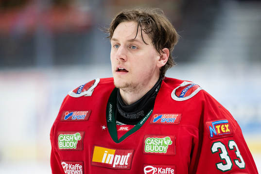 Frölundas målvakt Johan Mattsson deppar i period pausen