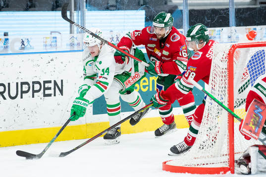 Rögles Adam Edström och Frölundas Stefan Elliot