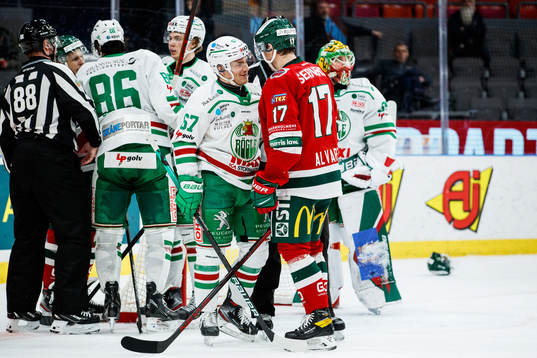 Rögles Leon Bristedt och Frölundas Robin Alvarez