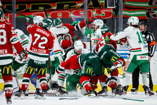 Bråk mellan Rögles och Frölundas spelare