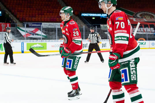 Frölundas Johan Sundström och Christoffer Ehn  deppar