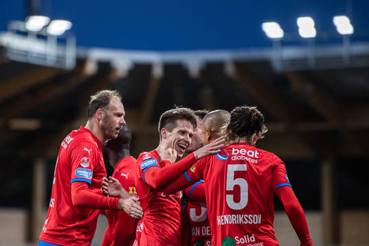 Helsingborgs Bödvar Bödvarsson jublar med Brandur