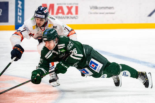 Växjös Hardy Häman Aktell och Färjestads Joel Nyström