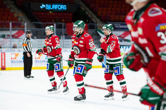 Frölundas Simon Hjalmarsson, Jonathan Sigalet  och Patrik
