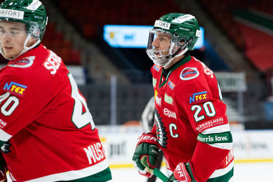 Frölundas Joel Lundqvist deppar i första period pausen