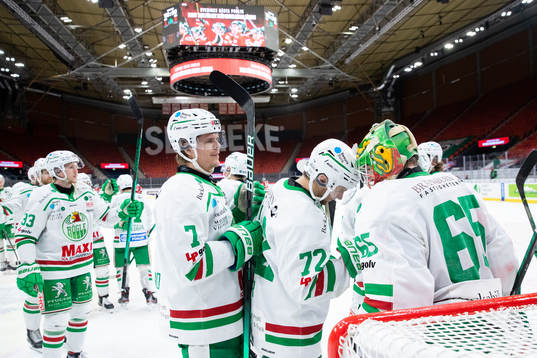 Rögles Erlend Lesund, Daniel Zaar och målvakt Christoffer