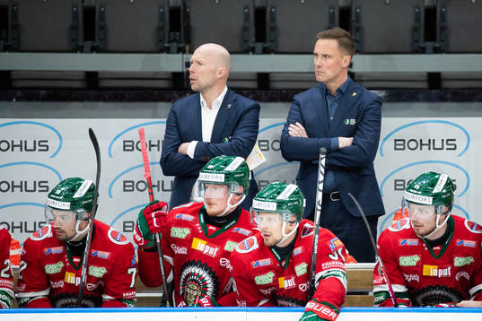 Frölundas assisterande tränare Anders Burström  och