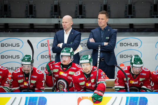 Frölundas assisterande tränare Anders Burström  och