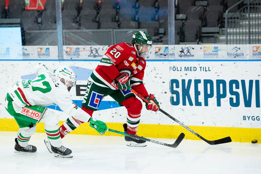 Rögles Samuel Jonsson och Frölundas Joel Lundqvist