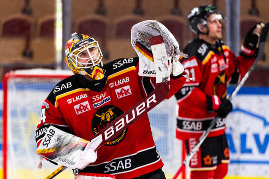 Luleås målvakt Joel Lassinantti och Juhani Tyrväinen
