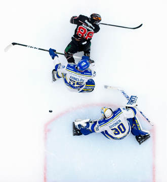 Örebros Joonas Rask, Leksands Jonas Ahnelöv och målvakt