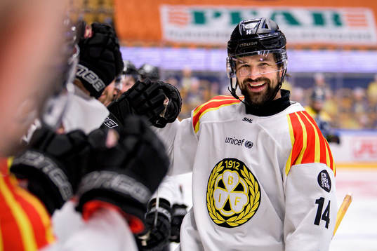 Brynäs Johan Alcén jublar