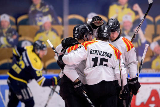 Brynäs spelare jublar