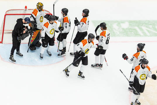 Brynäs spelare jublar