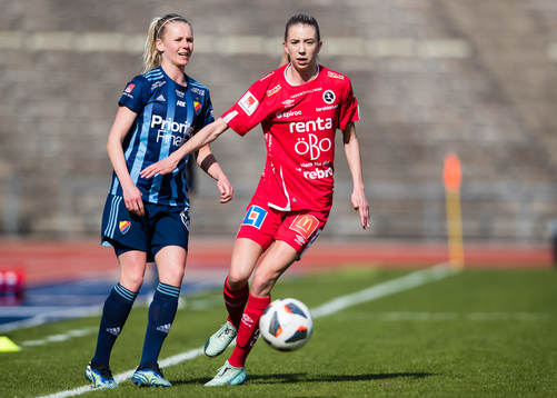 Djurgårdens Nellie Lilja och Örebros Wilma Öhman