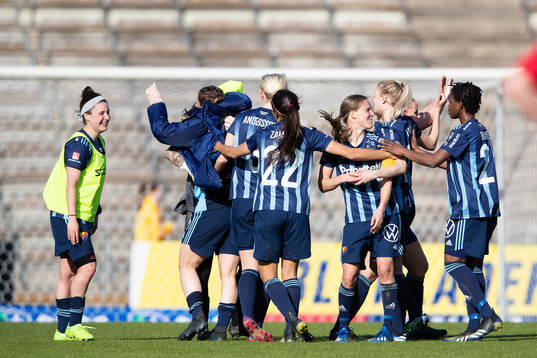 Djurgårdens spelare jublar