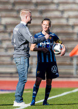 Djurgårdens tränare Pierre Fondin och Michaela van