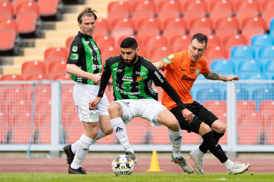 GAIS August Wängberg och Emin Grozdanic mot Västerås