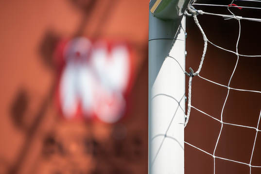 Målstolpe med nät