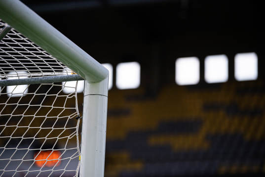 Ett hörn på ett fotbollsmål