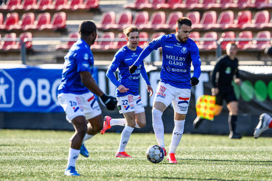 Trelleborgs Henry Offia, Johan Blomberg och Dzenis Kozica