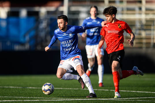 Trelleborgs Haris Brkic och Vasalunds Alexander Duranic