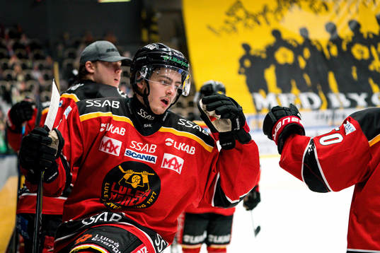 Luleås Isac Brännström jublar