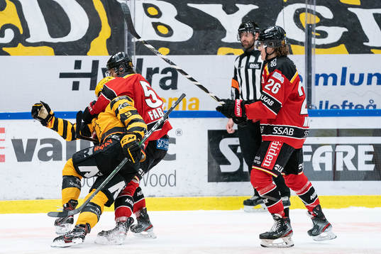 Skellefteås Darren Nowick och Luleås Karl Fabricius