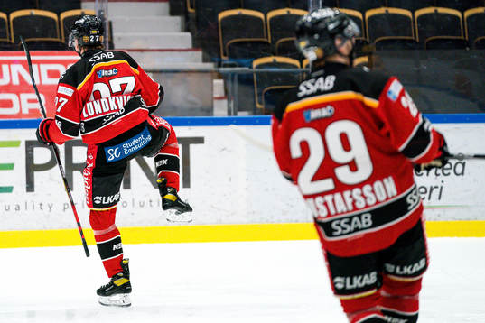 Luleås Nils Lundkvist jublar