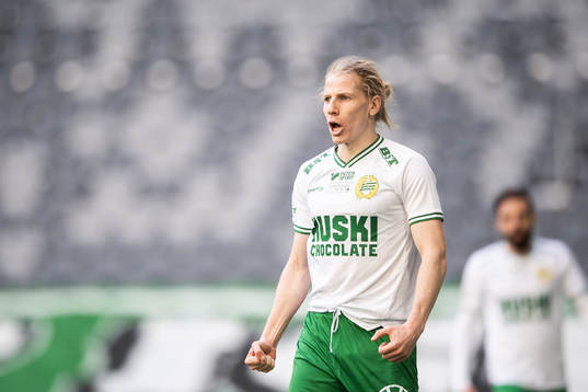 Hammarbys Gustav Ludwigson jublar