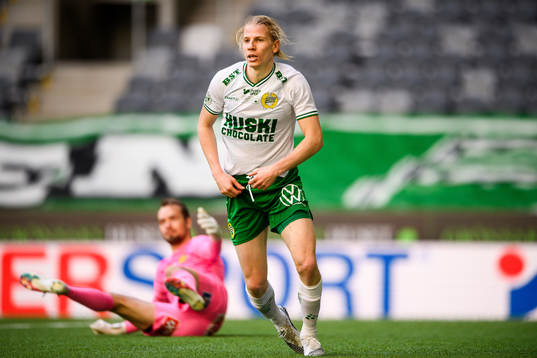 Hammarbys Gustav Ludwigson jublar