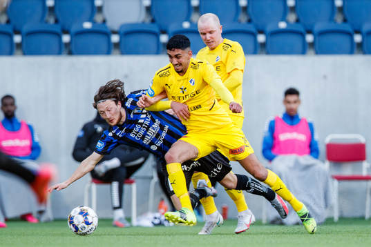 Halmstads Amir Al-Ammari och Sirius Axel Björnström