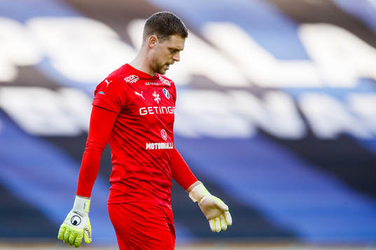 Halmstads målvakt Malkolm Nilsson Säfqvist