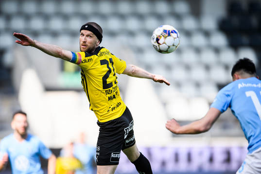 Häckens Rasmus Lindgren i samband med 0-1 av Malmö FFs