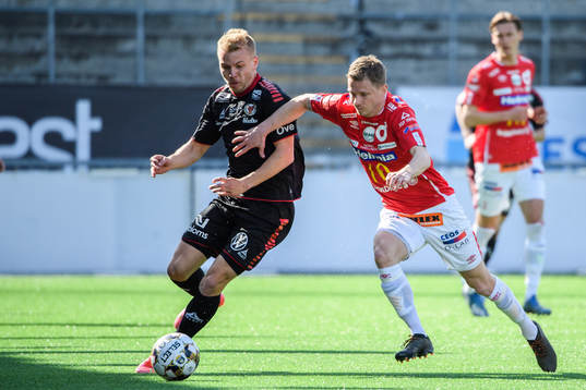 Kalmars Sebastian Ring och Degerfors Johan Bertilsson