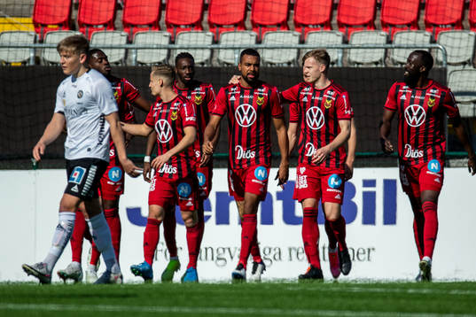 Östersunds spelare jublar