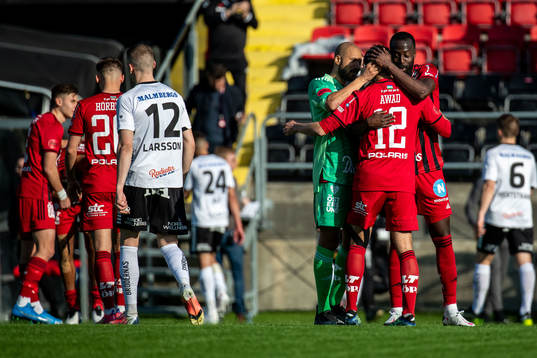 Östersunds spelare jublar