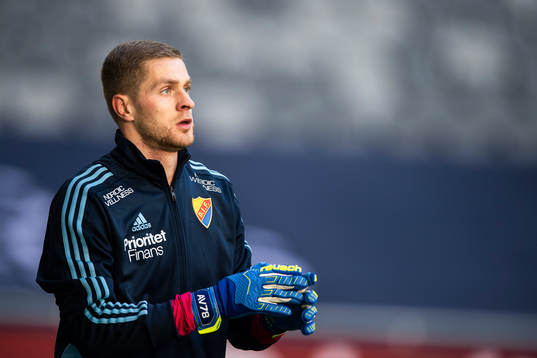 Djurgårdens målvakt Aleksandr Vasyutin