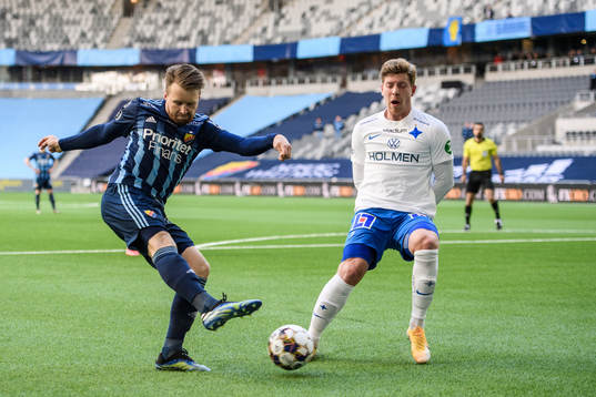 Djurgårdens Jacob Une Larsson och IFK Norrköpings