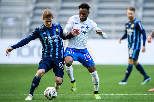 Djurgårdens Hampus Finndell och IFK Norrköpings Samuel