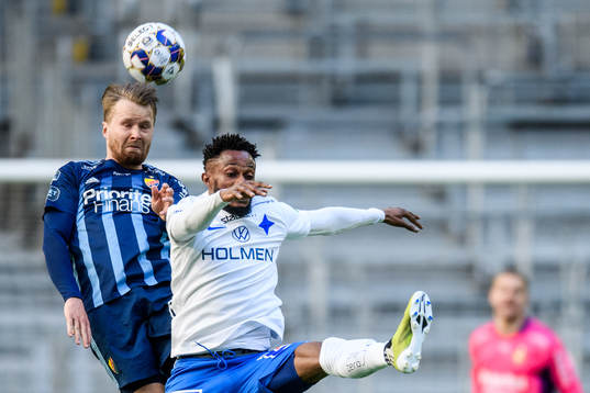 Djurgårdens Jacob Une Larsson och IFK Norrköpings Samuel