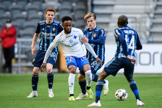 IFK Norrköpings Samuel Adegbenro mot Djurgårdens Aslak