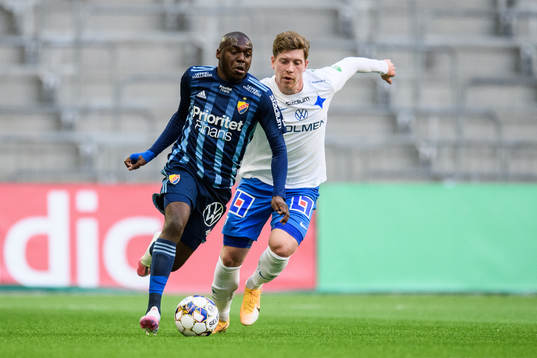 Djurgårdens Edward Chilufya och IFK Norrköpings Alexander