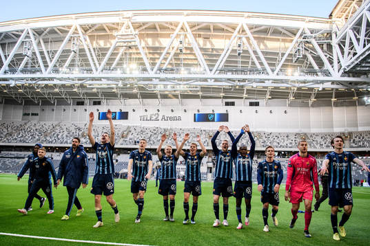 Djurgårdens spelare jublar