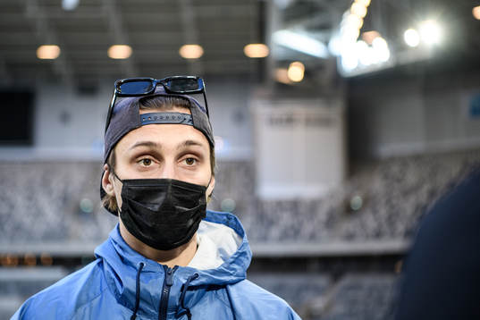 IFK Norrköpings Jonathan Levi i mixade zonen