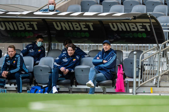 Djurgårdens tränare Kim Bergstrand och tränare Thomas