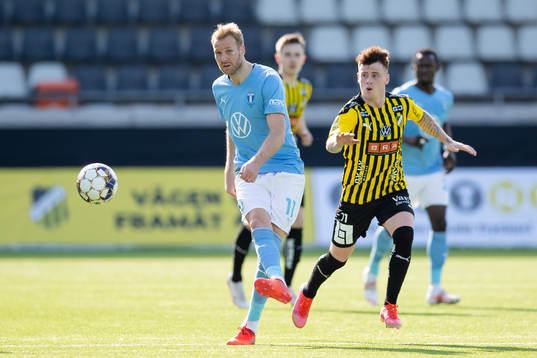 Malmö FFs Ola Toivonen och Häckens Tobias Heintz