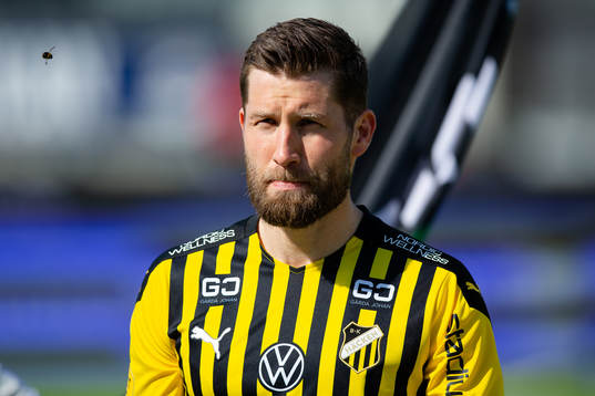 Häckens Joona Toivio innan fotbollsmatchen i Allsvenskan