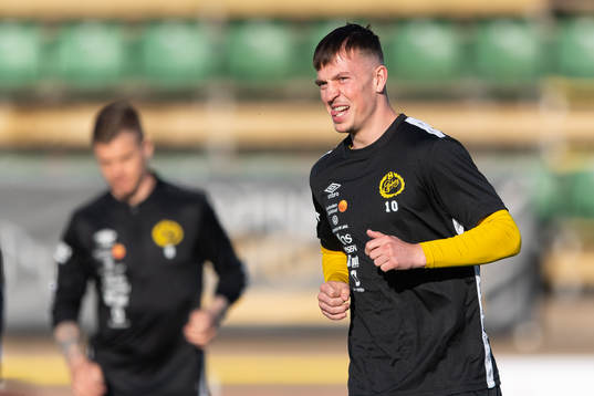 Elfsborgs Simon Olsson före fotbollsmatchen i Allsvenskan