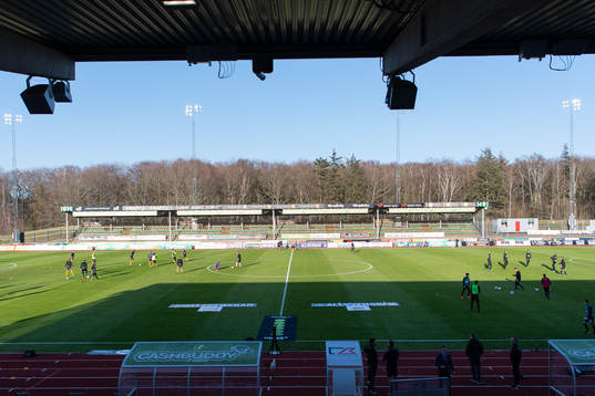 Varberg Energi Arena före fotbollsmatchen i Allsvenskan